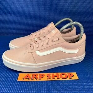 VANS OLD SKOOL Kids-Girls Size 6 Pink White Casual Canvas Sneakers 500714